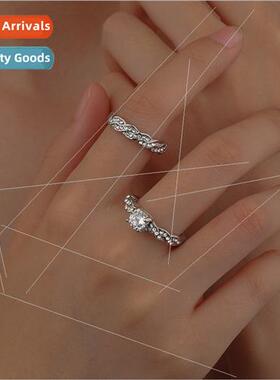 Korea set zirconia two-piece couple wedding ring Europe simp