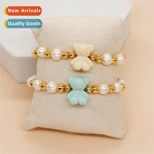23 Spring New Fashion Acrylic Beaded Copper Beads Lake Green