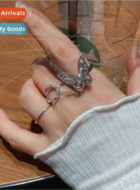 Vegetarian ring butterfly ring female fashion 2022 new tide
