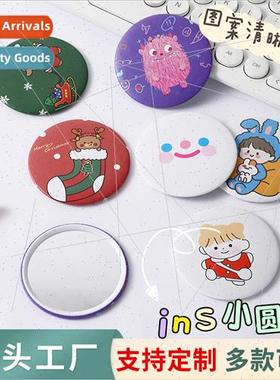 Korea cute cartoon small mirror makeup mirror carry-on makeu