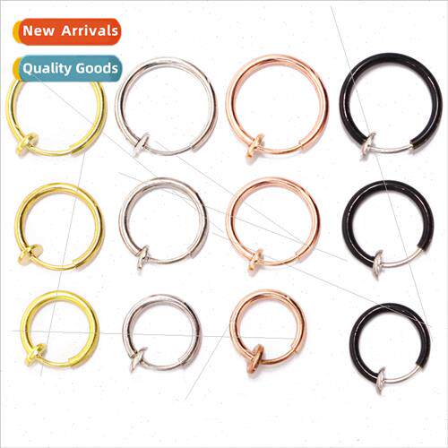 Europe copper spring ring nose ring no hole piercing ear cli