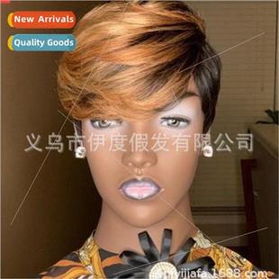 Europe new African Brazilian fashion ladies wig parted pick