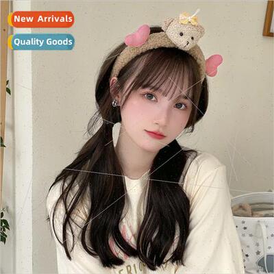 Korea versatile hair bands simple external hair band bear lo