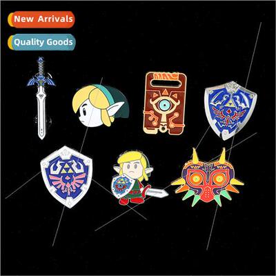 The Legend of Zelda Kingdom Tears Time Shield Brooch Game Pe