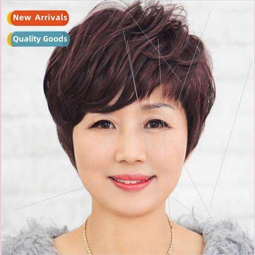 New wig short hair volume fluffy short curly hair ladies hai