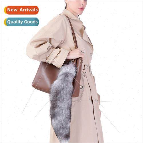Fashion fox hair tail keychain bag pendant jewelry plush Com