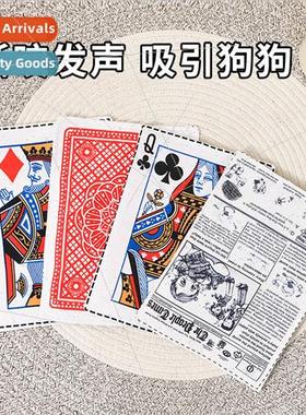 New dog be-resistant toys simulation newspaper playing cards