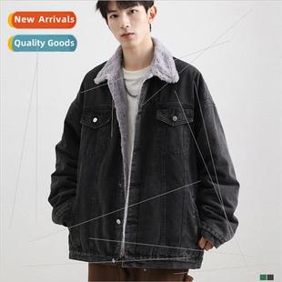 versatile casual loose denim jackets jacket men Padded