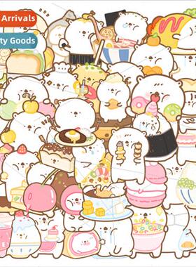 of the food diary bear doodle stickers trolley case water cu