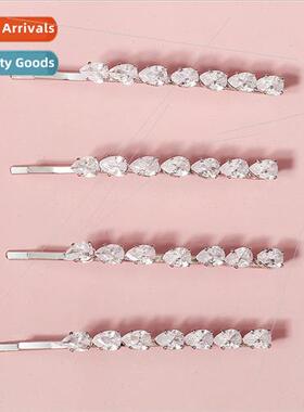 New zirconia hair clips metal side clips daily simple rhines