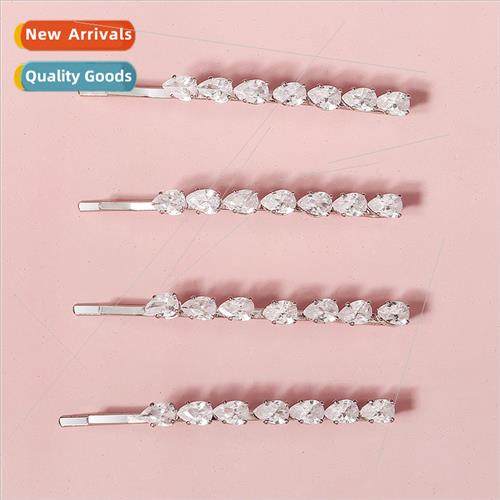New zirconia hair clips metal side clips daily simple rhines