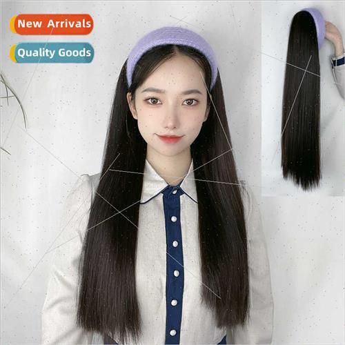 wig women long hair band one-piece chemical fiber mechanism