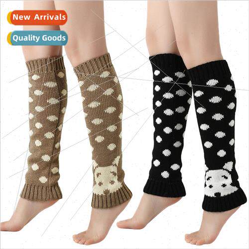 Chunky wool puppy sock covers knted leg warmers cartoon spot