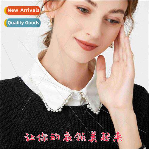 Pearl decorated lace false collar children spring fall whe s