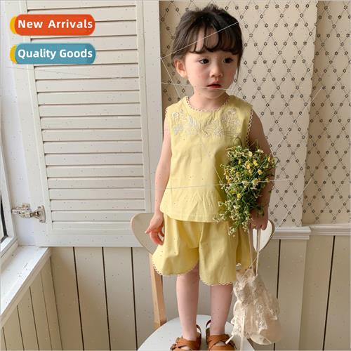 Korea girls summer su 2023 new baby girl gas childrens sleev