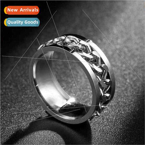 Stainless Steel Chain Ring Corkscrew Chain Turnable Rings