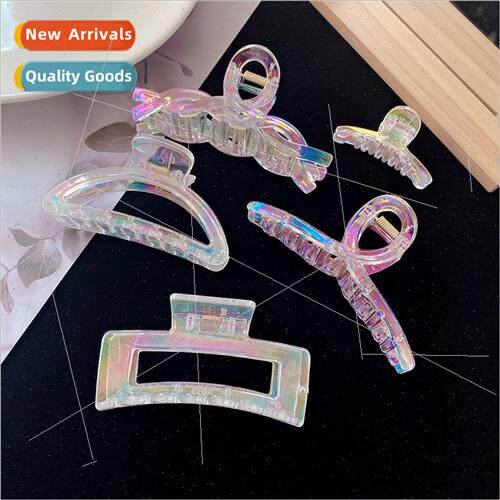 Korea colorful mermaid  color grab clip back head spoon larg