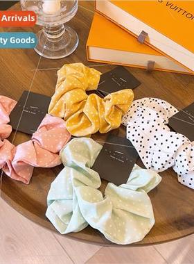 French elegant retro drizzle large intestine hair ring chiff