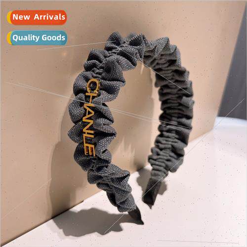 ins ~ retro  granny gray ruffled buds cute girl hair card fa