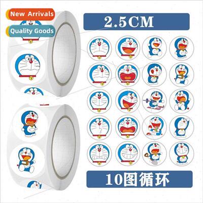 500 stickers/roll 25MM robot cat stickers gift rewards stick