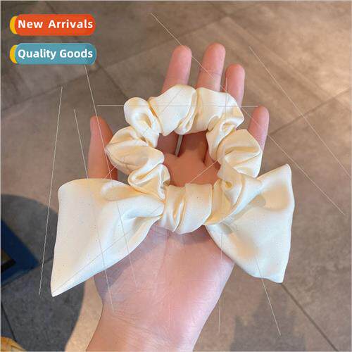 senior sense satin bow hair band hair tie leather band Frenc