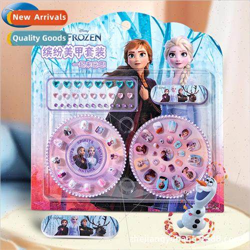 Aisha Toys Girls Cosmetics Love Nail Stickers Frozen Childre