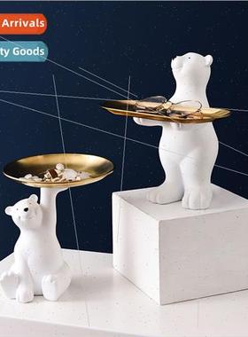 Bear storage tray ornament home living room entryway candy k