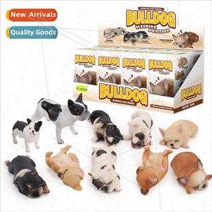 simulation animal sleeping dog ornaments blind box phalanges