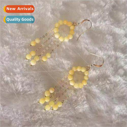 Ancient long beaded tassel earrings female wild whe earrings