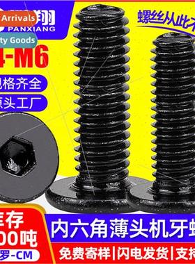 Dacromet 304 Black CM Slim Head Socket Screws Large Flat Fla