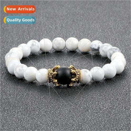Jewelry Vintage Pearl Bracelet Alloy Double de Crown Beaded
