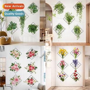 hanging basket flowers iron wal peony fresh leaves New green