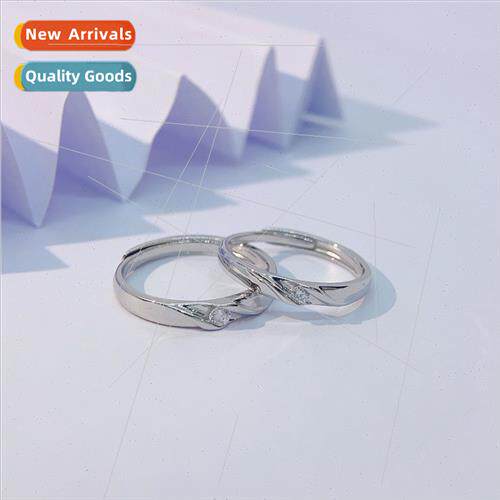 Together s925 silver couple ring female niche 2023适用male g