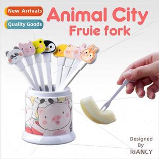 household stick set Cutlery small cute pla fru