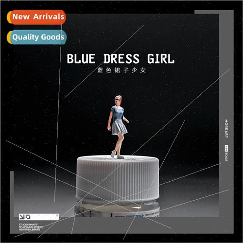 1:64 blue skirt girl character model micro shooting scene sm