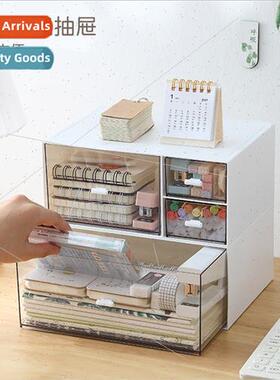 Large desktop organizer ins students transparent drawer cosm