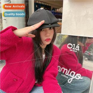 versatile retro wear back casual cap ward green Korean