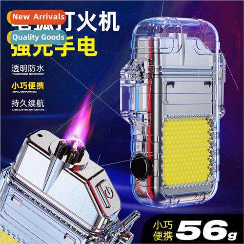 Transparent waterproof arc usb rechargeable lighter outdoor