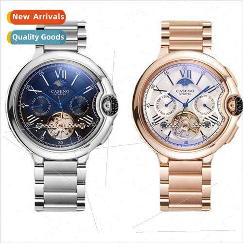 Men Skeleton Tourbillon Automatic Mechanical Watch Wristwatc