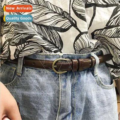 HK lerary female simple hundred small thin belt decorated je