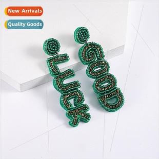 Patrick Handmade Day Green Rice Earrings St.