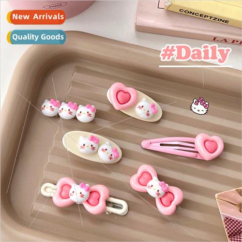 Cute cartoon blush kten hair clip series duckbill clip hair