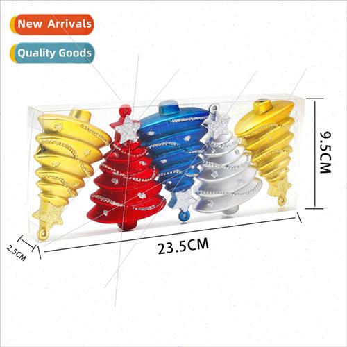 Christmas e shaped hanging decorations 10cm plastic plating - 实物图
