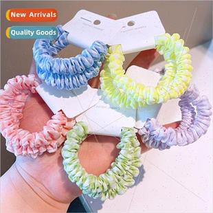 leather band hair Mori acce plaid girl stripes cloth macaron