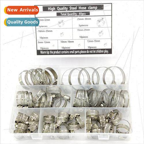 60PCS Boxed Stainless American Hose Clamp Ring Clamp Set Cla
