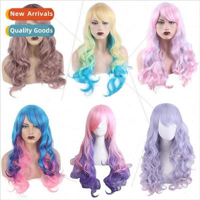 Europe gradient 70CM long curly hair air bangs Kobayashi fam