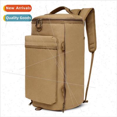 Canvas shoulder bag men fashion simple retro travel backpack
