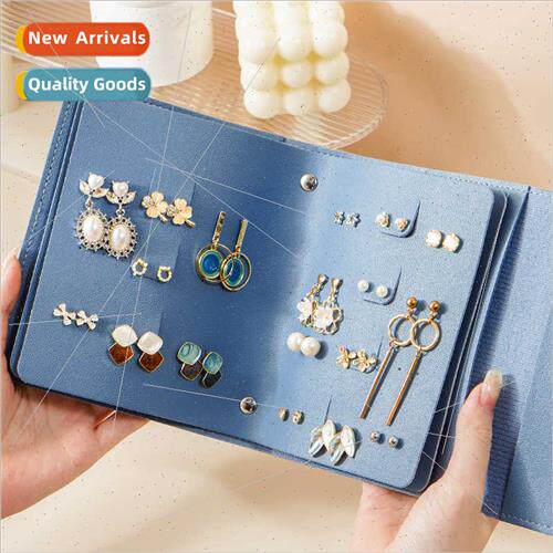 Multi-functional jewelry organizer roll portable earring bag