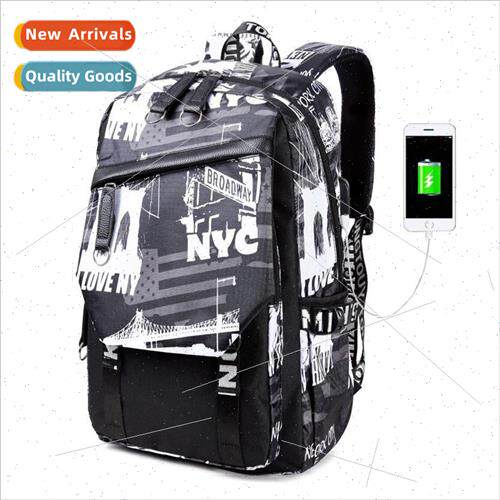 Shoulder bag men women Korean backpack schoolbag computer tr