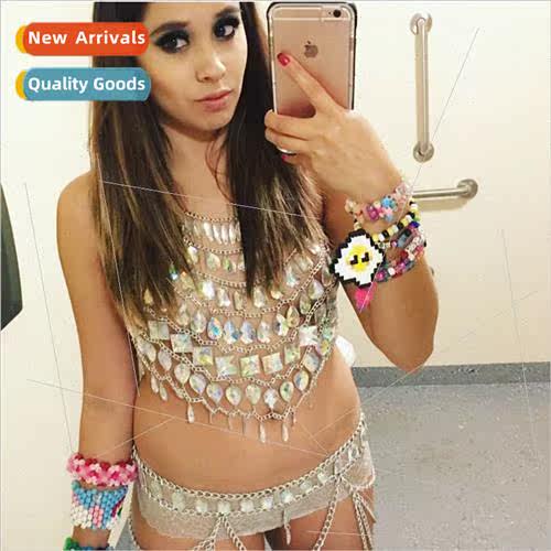 Europe Summer Jewelry Sexy Splicing Bra Chain Alloy Beach Ge
